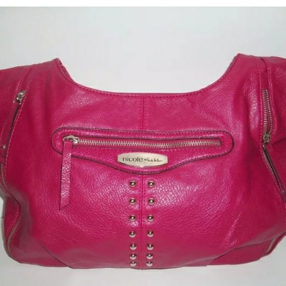 Nicole Miller Candy Pink Zipper Front Handbag - Picture 2 of 9